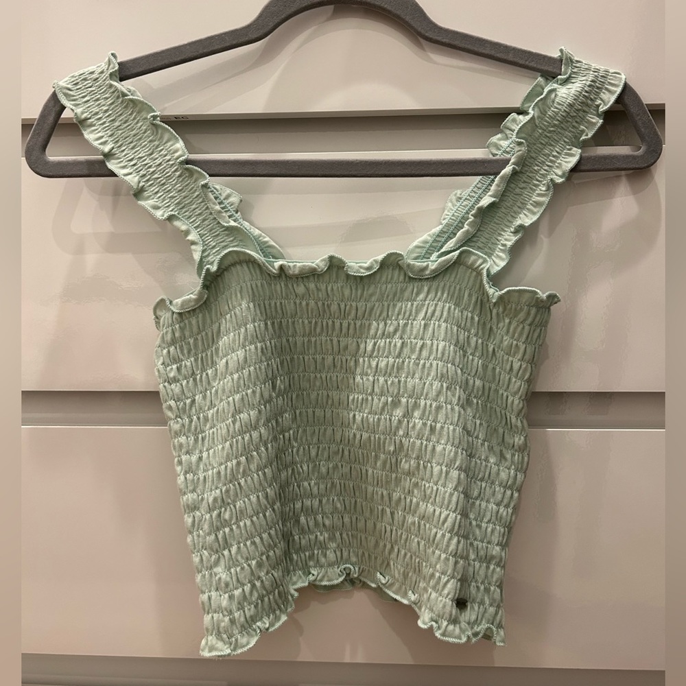 Hollister Mint Green Smocked Tank Top NWT- small